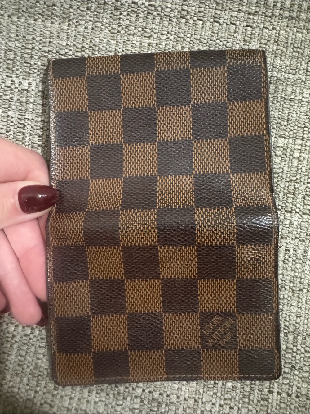 Louis Vuitton Damier Ebene Business Card Holder. Authentic.